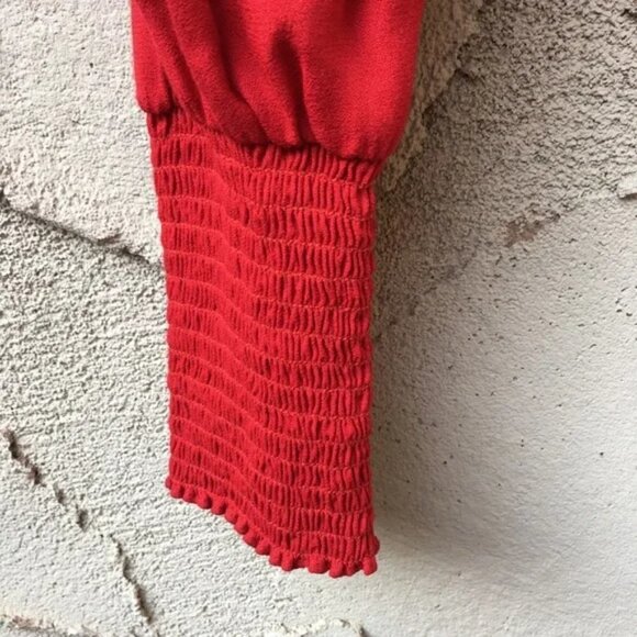 Reformation Francis Top Smocked Blouse Size L - Picture 9 of 10